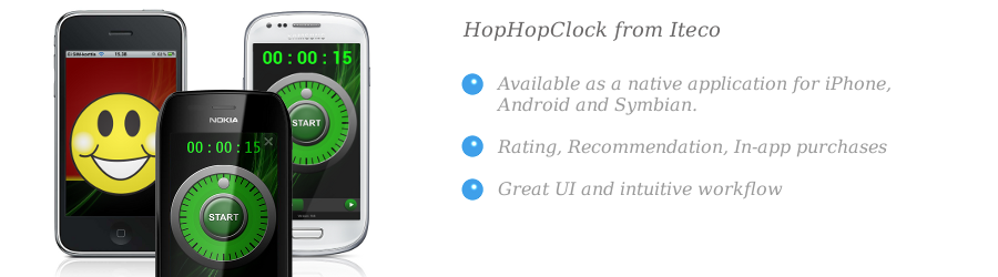 Front page slide of HopHopClock app